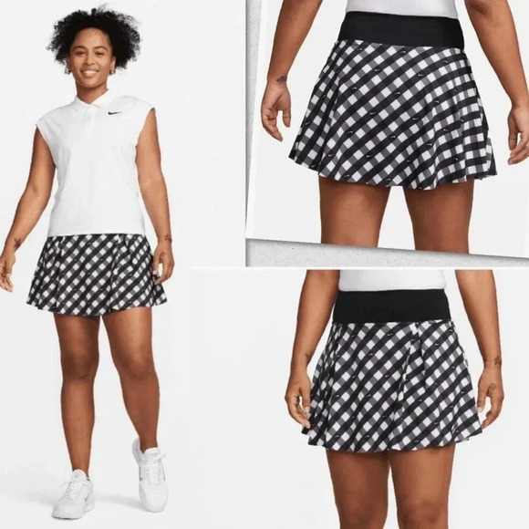Nike Pants - Nike Dri-FIT Club Women's Printed Tennis Skort Black/White - NWT